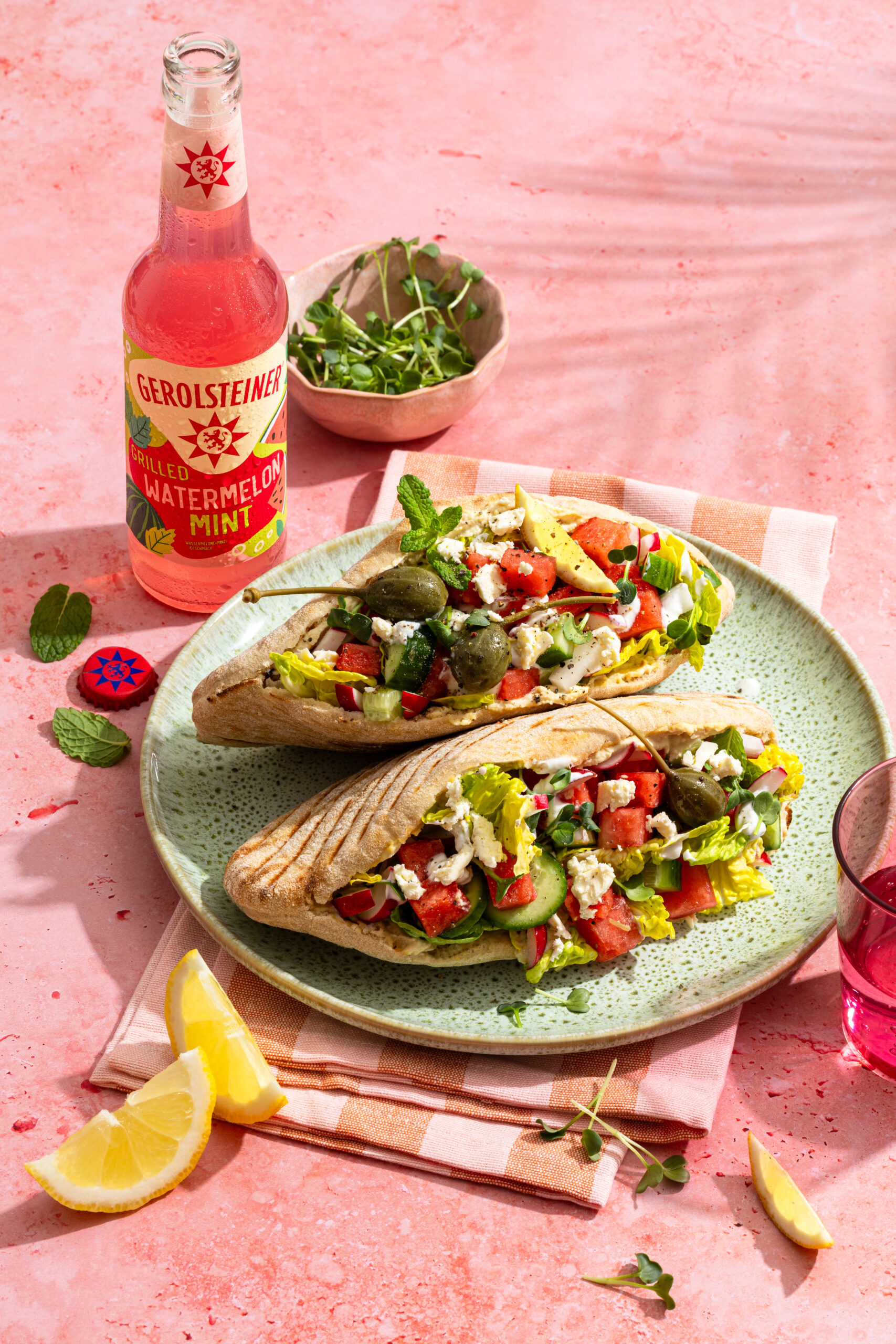 Gegrillte Pitataschen mit Melone-Larissa-Günther-Food Fotografie & Rezeptentwicklung für Gerolsteiner
